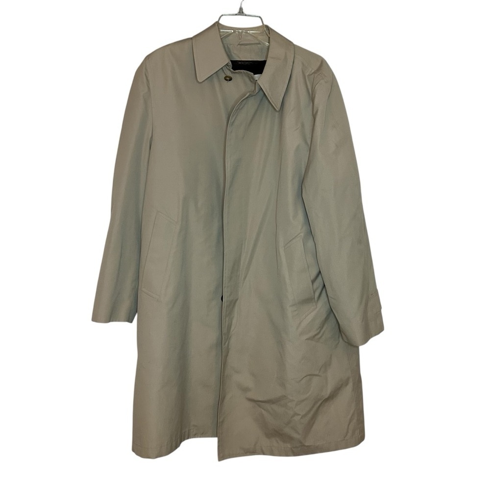 Vintage Royal Castle Tan Trench Coat Men’s 40R Removable Zip-Out Liner